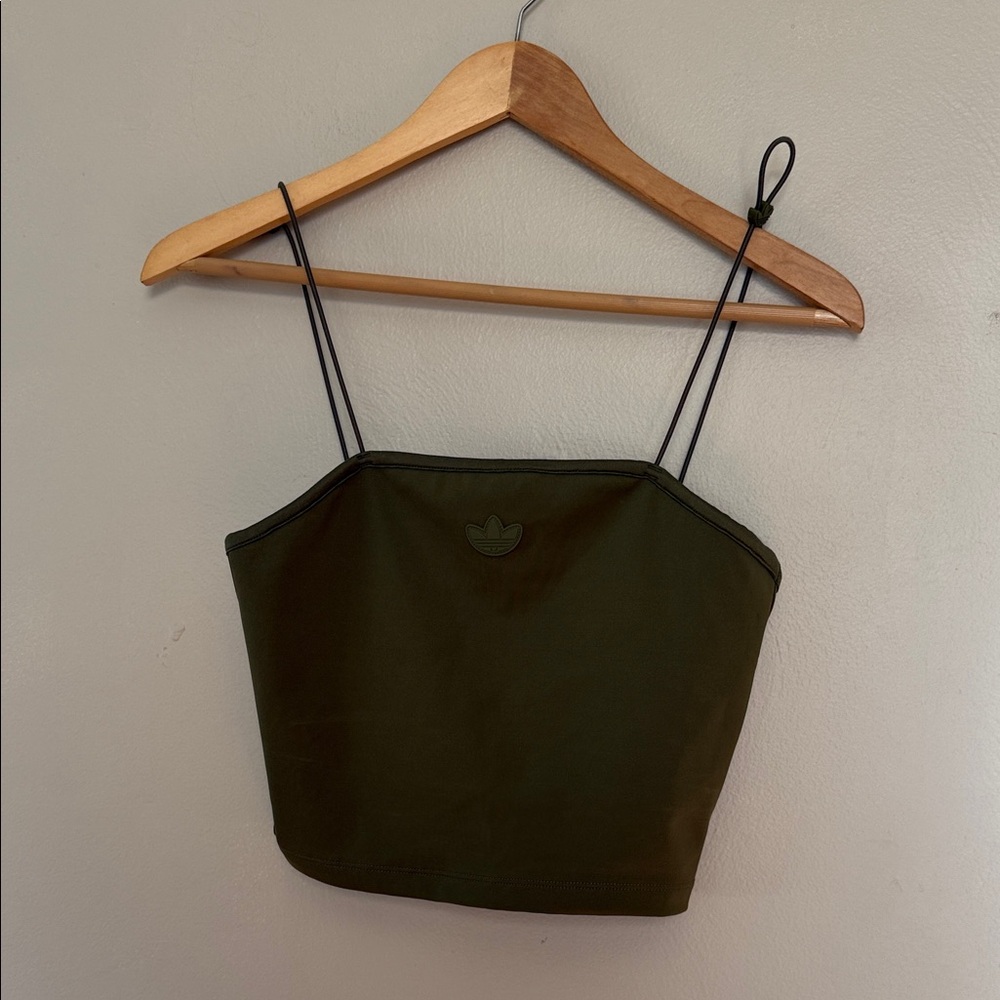 NWT adidas Dark Green Camisole Top small - Picture 1 of 5